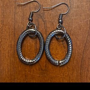 Dark gray earrings